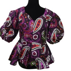African print blouse